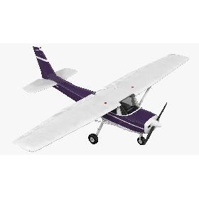 3D Single Engine Aircraft Rigged model
